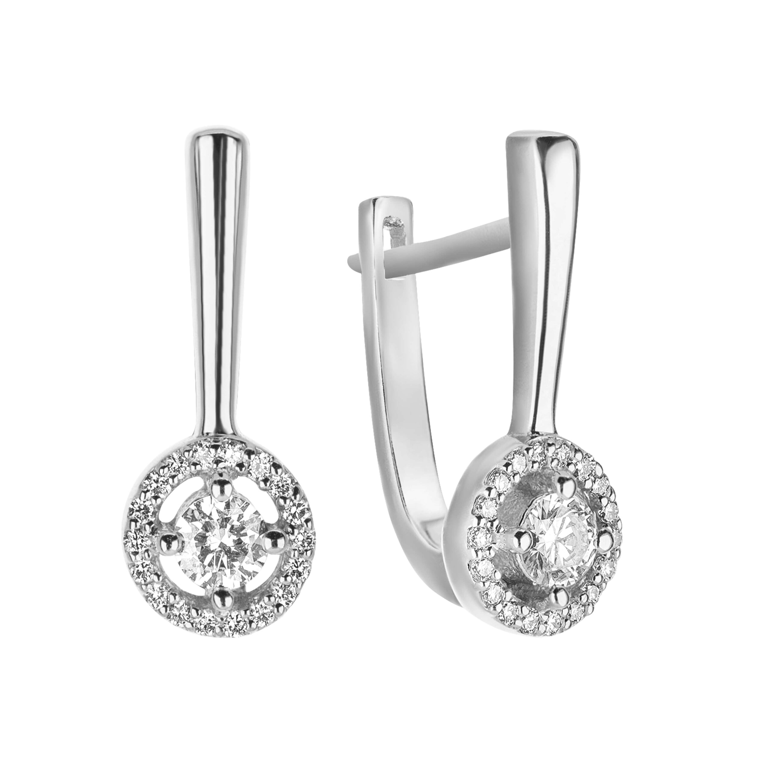 

Серьги в белом золоте с бриллиантами КАМЕЯ 21500912.124.B26478