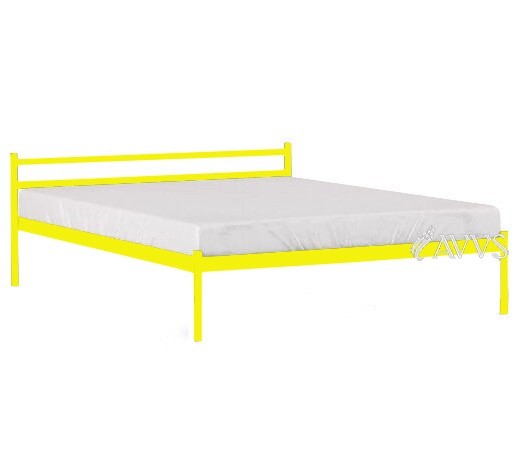 

Полуторная кровать Метакам Comfort-1 металлическая 200x120 Желтая