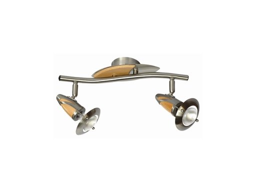 

Спот PowerLight Kreuz 2х40W E14 никель/сосна (10259144)