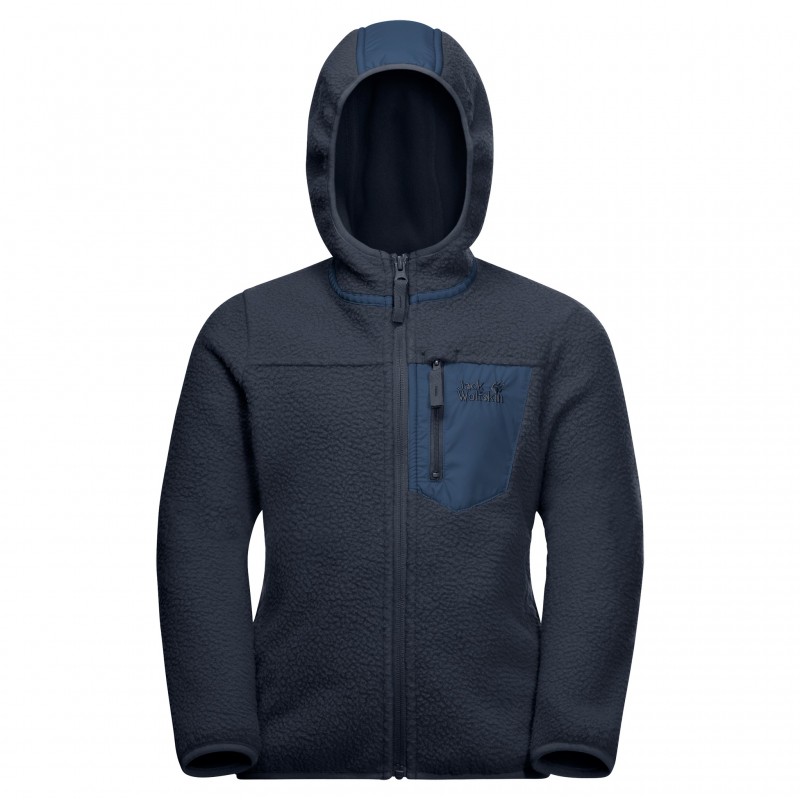 

Флис ICE CLOUD HOOD JACKET K Jack Wolfskin 1609231-1010 128 Синий