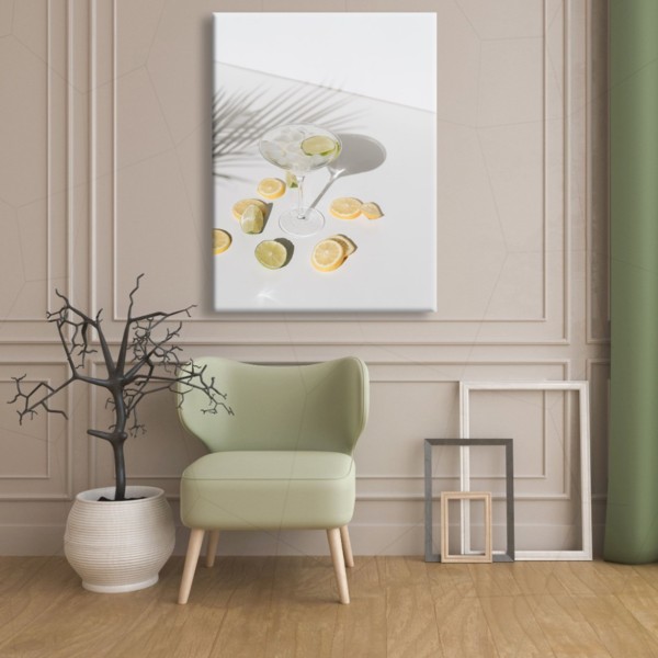 

Картина на холсте Для дома Cocktail with Lemon 75х100 см.
