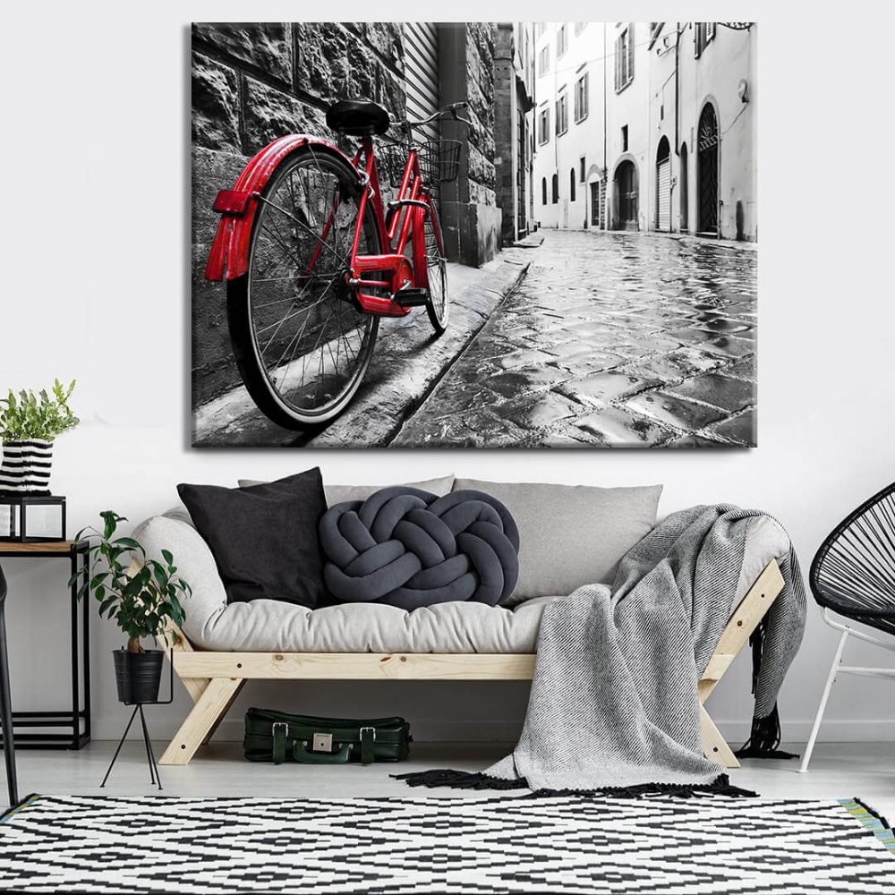 

Картина на холсте Для дома Bicycle Red 90х120 см.