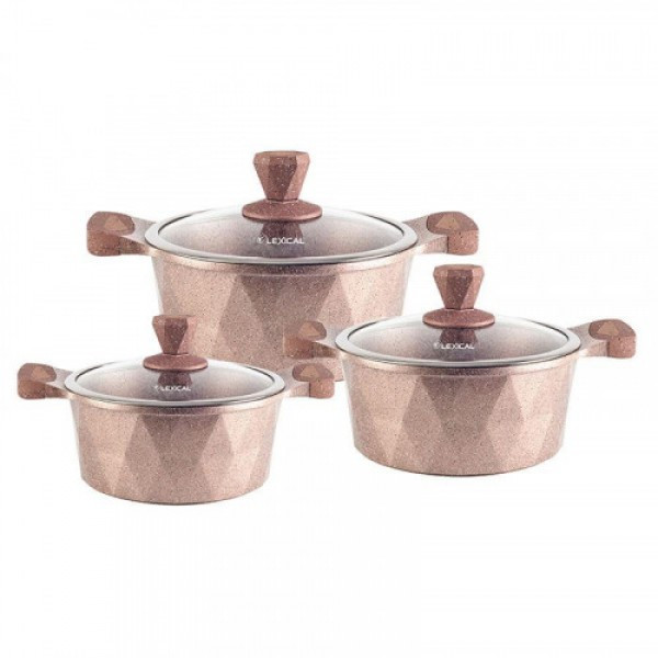 

Набор посуды для кухни Lexical LM-320602-5 кастрюли 22/26/30см с крышками