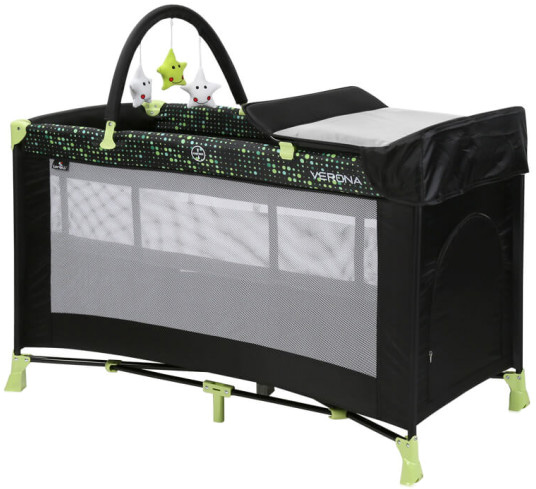 

Манеж Lorelli Verona 2L+ black/green dots (VERONA 2L+ -black/gr. d.)