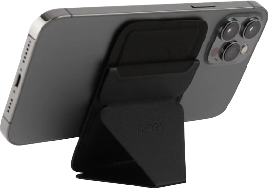 

Подставка для смартфона MOFT MS007M Snap-On Phone Stand & Wallet (MagSafe Compatible) Black (MS007M-1-BK)