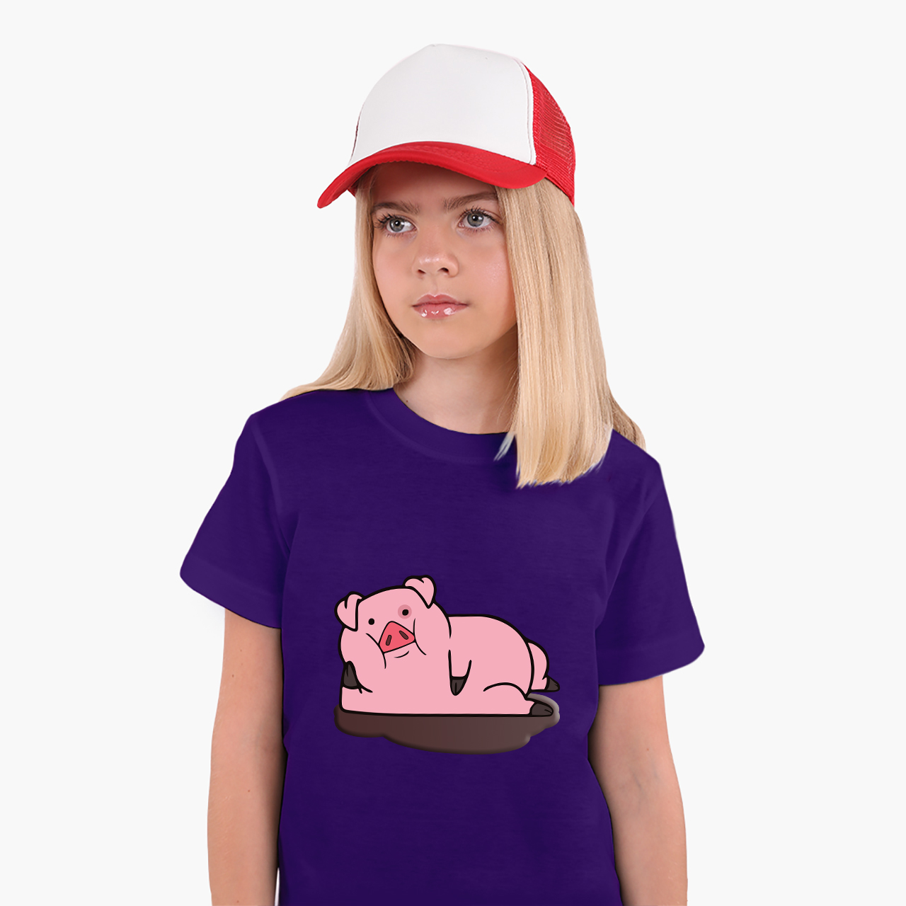 

Детская футболка для девочек Гравити Фолз Пухля (Gravity Falls Waddles) (25186-2626-23) 146-152 см Хлопок Фиолетовый