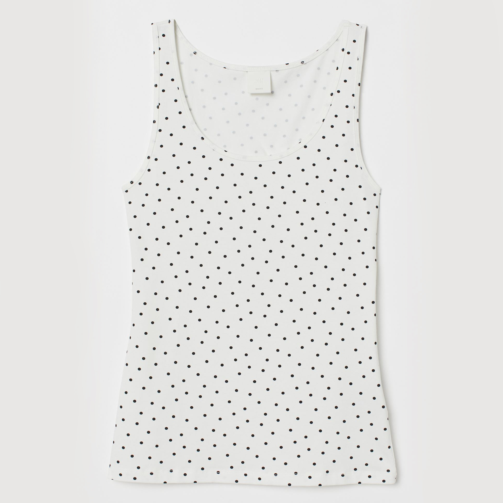 

Майка H&M 0565379027  (160/80А) Белая с черным, Майка H&M 0565379027 XS (160/80А) Белая с черным