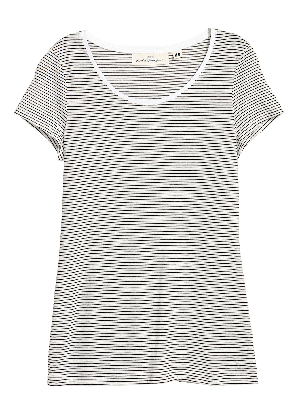 

Футболка H&M XS Белый 0651456_полоска