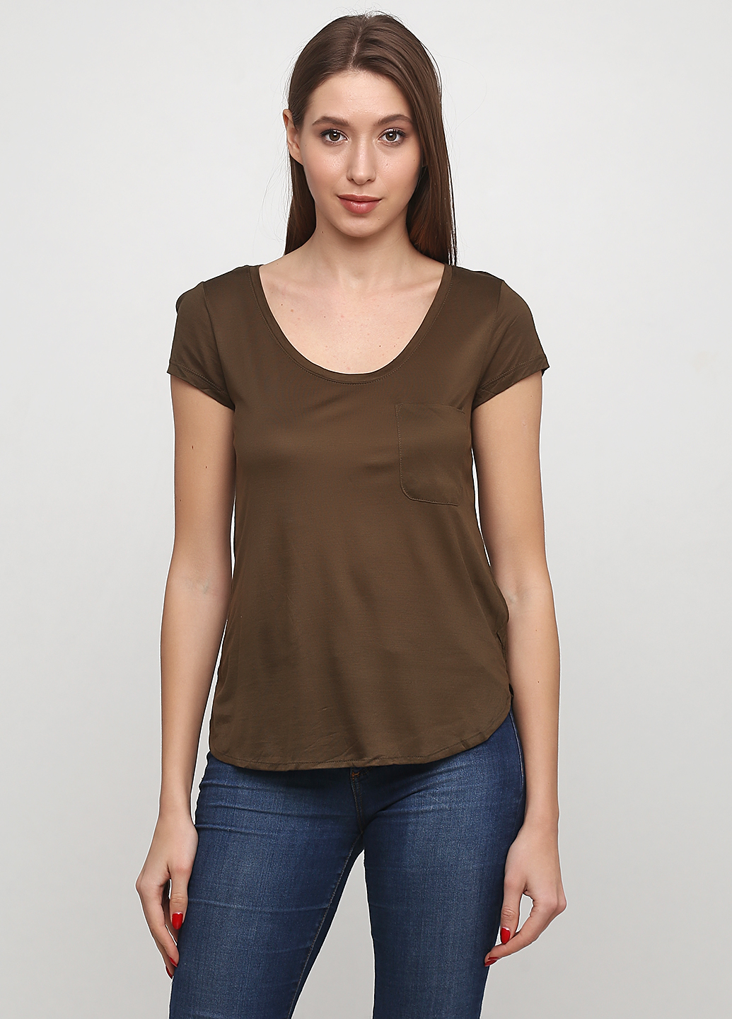 

Футболка H&M  Хаки 0398613_кор_02, Футболка H&M XS Хаки 0398613_кор_02
