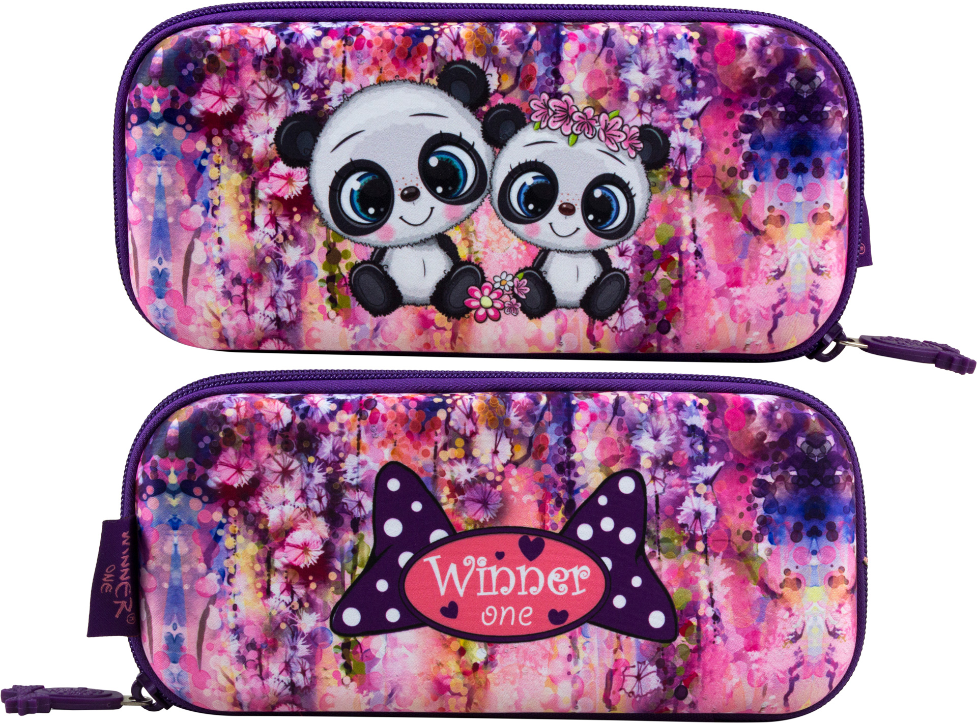 

Пенал школьный Winner ONE каркасный P-202 для девочки