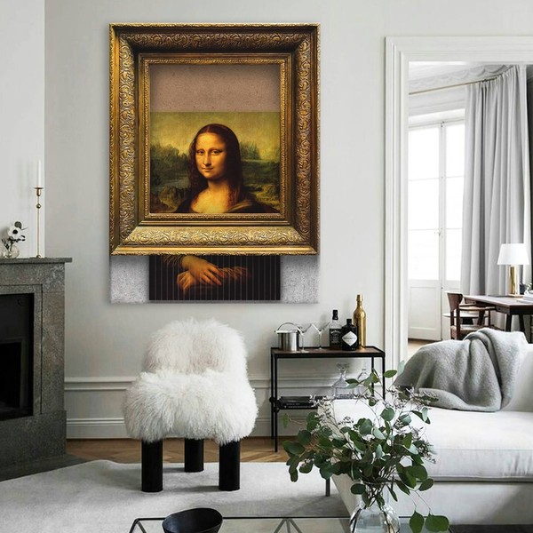 

Картина на холсте Искусство Banksy Lisa 75х100 см.