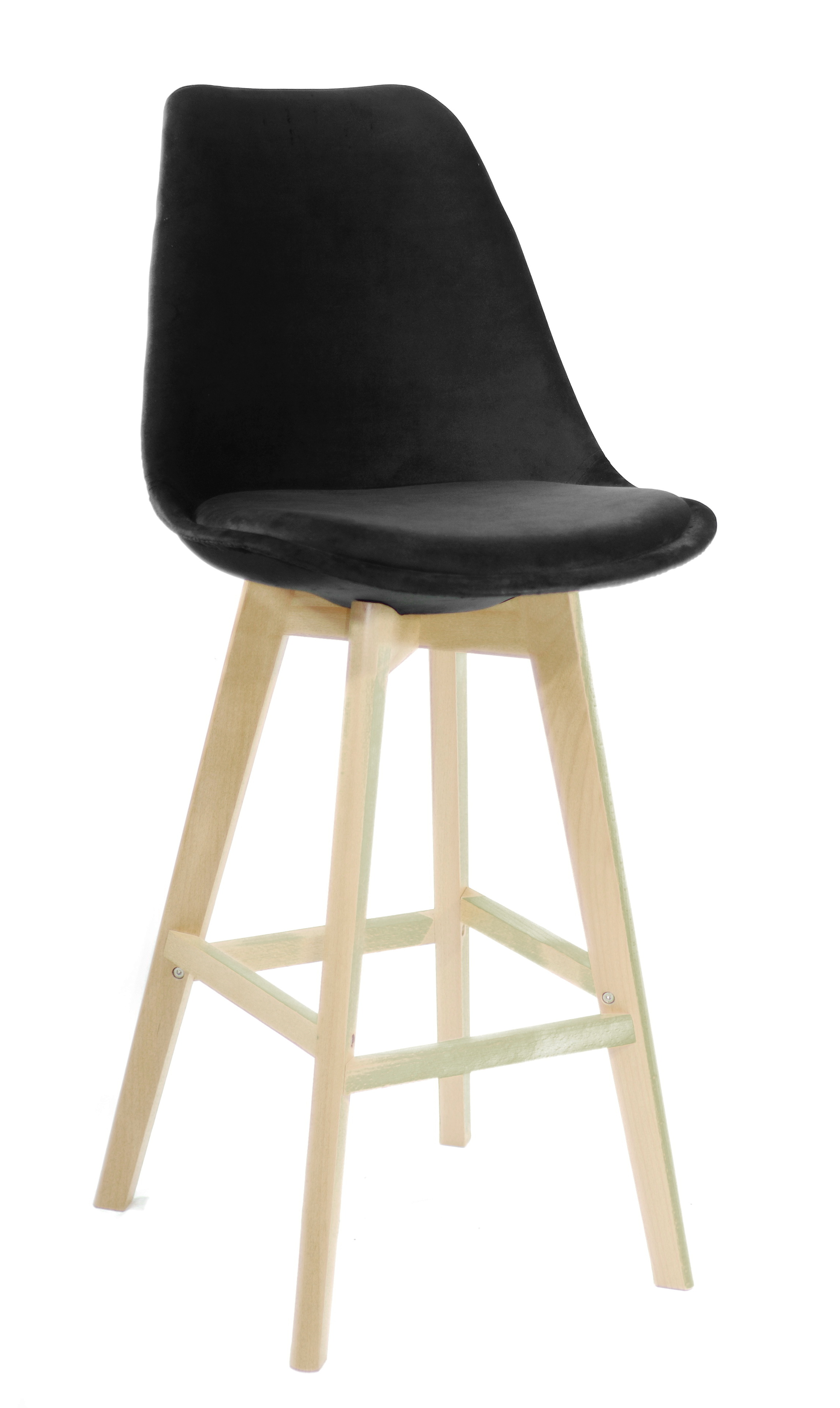 

Стул барный Milan BAR 75 Soft Бархат Onder Mebli Черный В-4