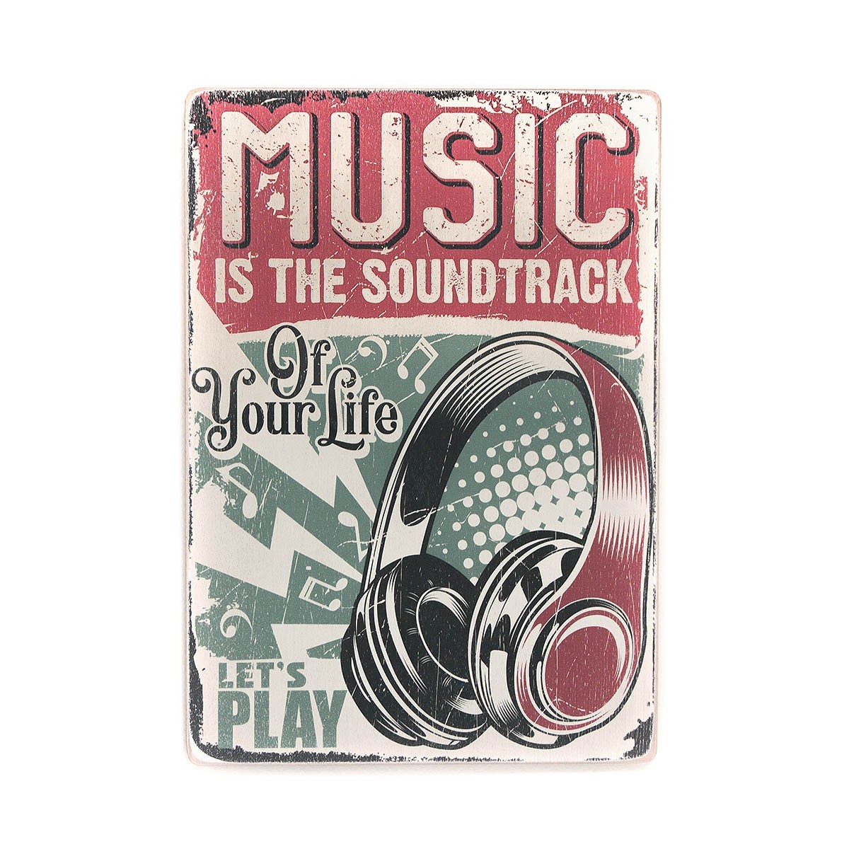 

Деревянный постер Wood Posters "Music is the soundtrack of your life. Let’s play" (A1 формат, фанера)