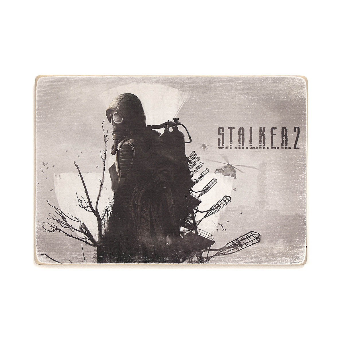 

Деревянный постер Wood Posters "S.T.A.L.K.E.R. Сталкер. Артовый Сталкер на сером фоне" (A3 формат, фанера)