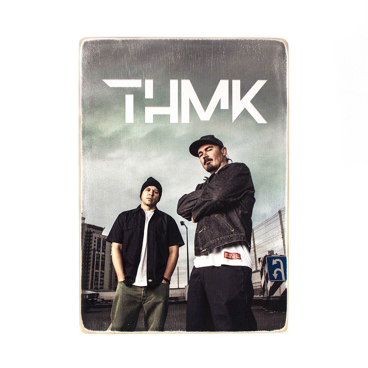 

Деревянный постер Wood Posters "ТНМК (Танок на майдані Конґо). Склад. Білий напис" (A3 формат, фанера)