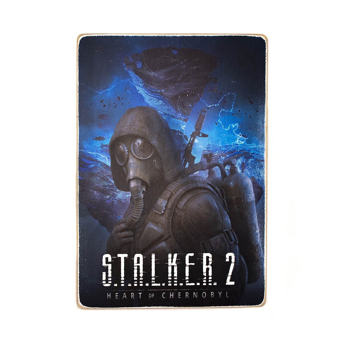 

Деревянный постер Wood Posters "Постер "S.T.A.L.K.E.R. 2: Сердце Чернобыля. Артовый Сталкер на синем фоне. Вертикальный" (A2 формат, фанера)