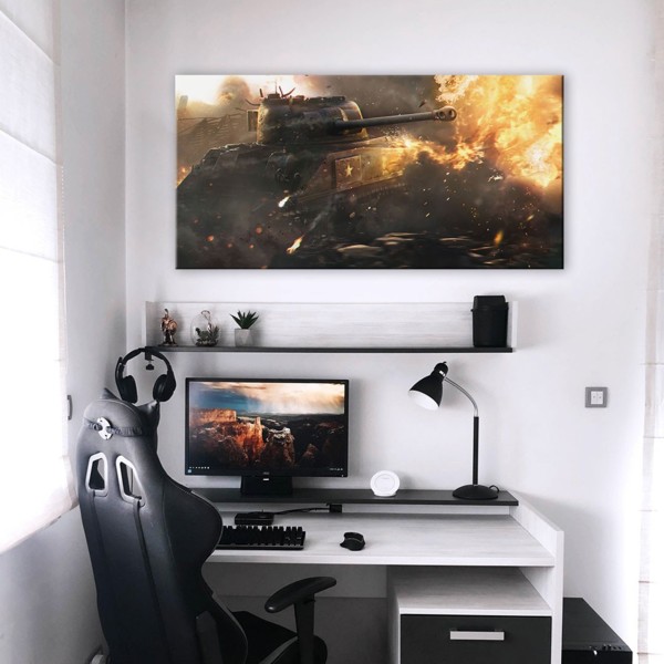 

Картина на холсте Игры World of Tanks Fire 50х100 см.