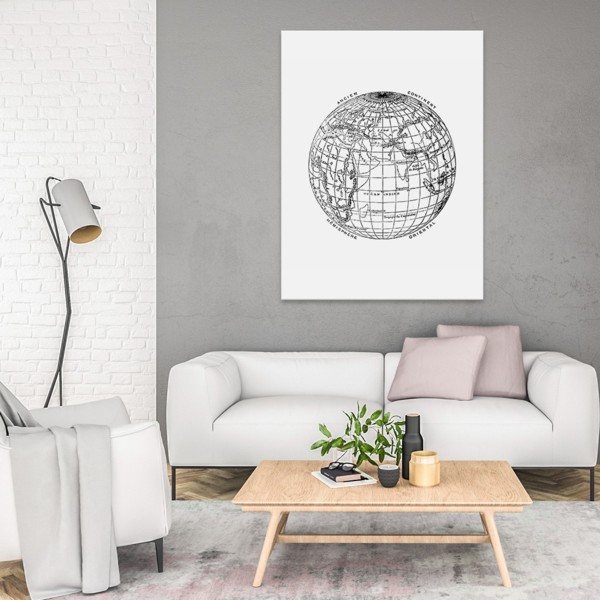 

Картина на холсте Для дома The Globe 50х65 см.