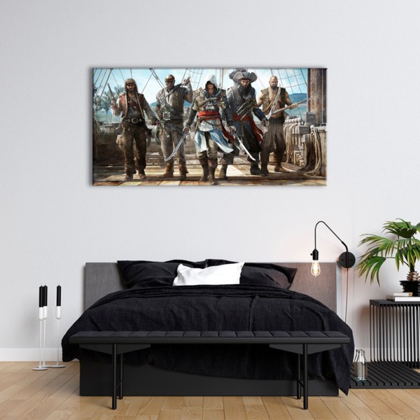 

Картина на холсте Игры Assassin's Creed; Black Flag 60х120 см.