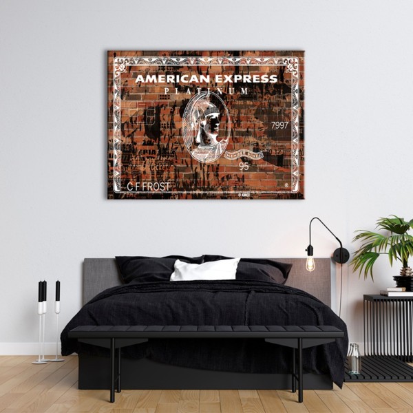 

Картина на холсте Деньги Grunge American Express 75х100 см.