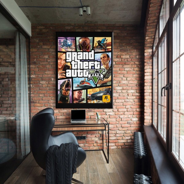 

Картина на холсте Игры GTA V 90х120 см.