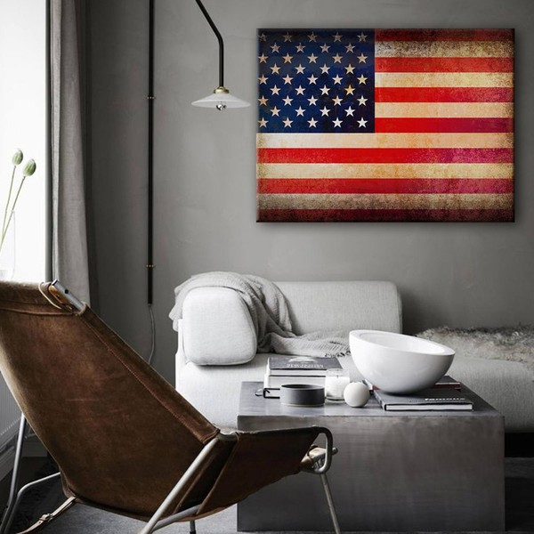 

Картина на холсте Путешествия USA Grunge 90х120 см.