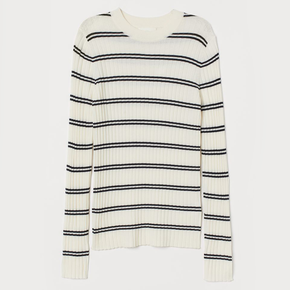 

Джемпер H&M 0802023002  (165/88А) Белый с черным, Джемпер H&M 0802023002 S (165/88А) Белый с черным