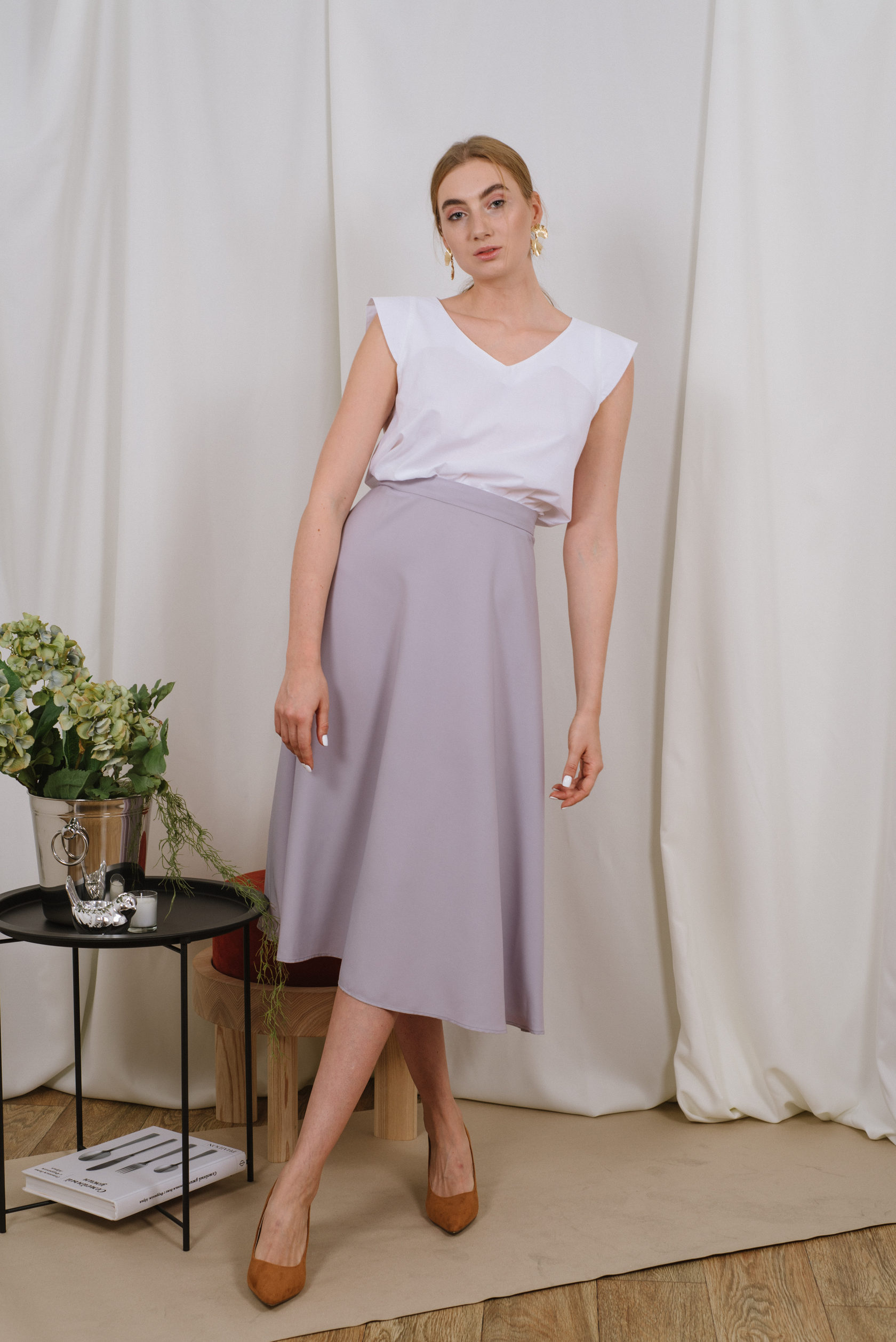 

Юбка MON TAKIRA Миди S Серо - лиловый MTS20SK3