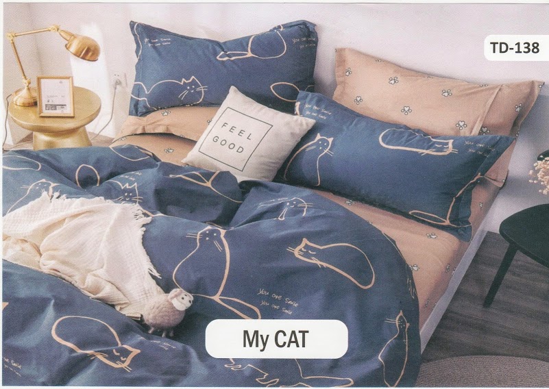 

Постельное белье комплект из Бязи "Мой кот (my cat)". Размер Двуспальный макси, для Стандартной подушки (TIR_2339-210 2M-SP)