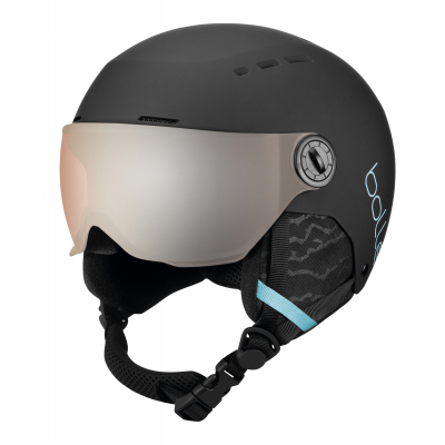 

Горнолыжный шлем Bolle QUIZ VISOR 52-55 QUIZ VISOR MATTE BLACK & BLUE WITH ORANGE GUN VISOR CAT 2 (QUIZ VISOR)