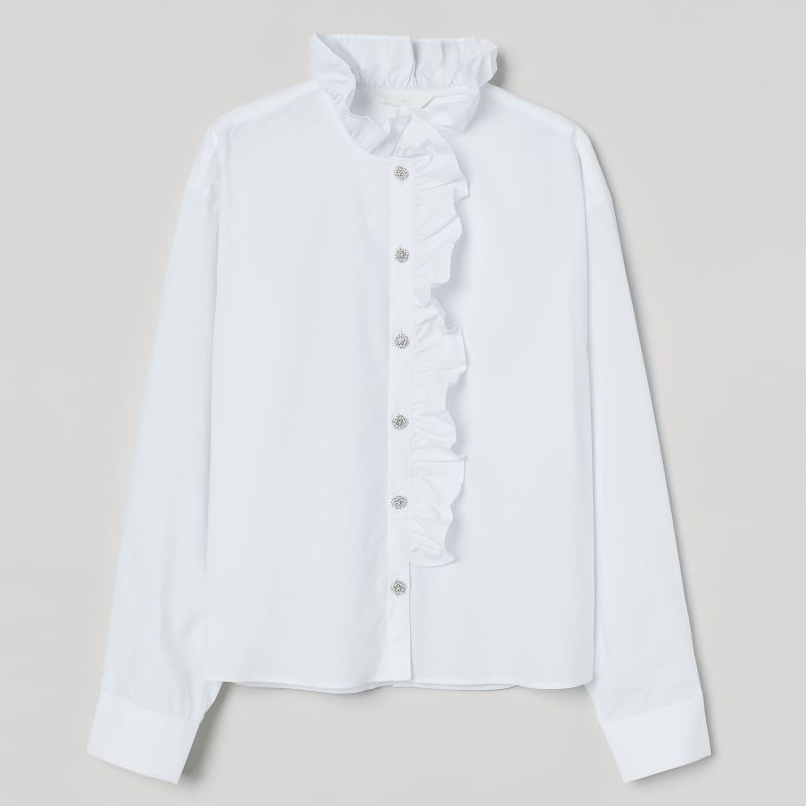 

Блузка H&M 0938182001  (175/104А) Белая, Блузка H&M 0938182001 L (175/104А) Белая