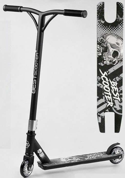 

Самокат трюковый Best Scooter с пэгами чёрный