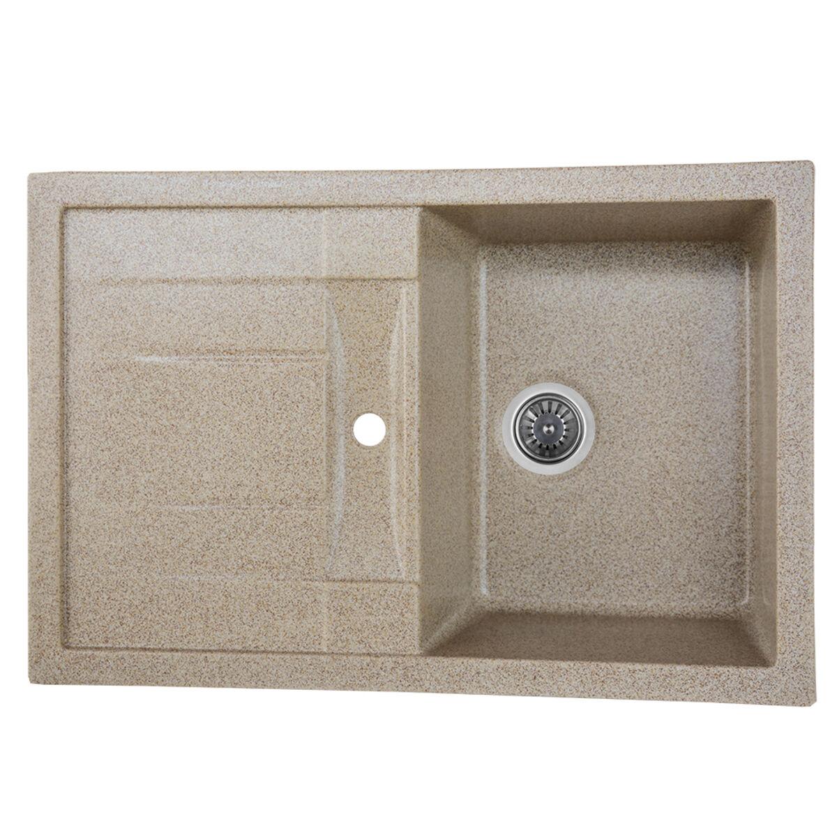 

Гранитная мойка для кухни Platinum 7850 PRETSO глянец Карамель