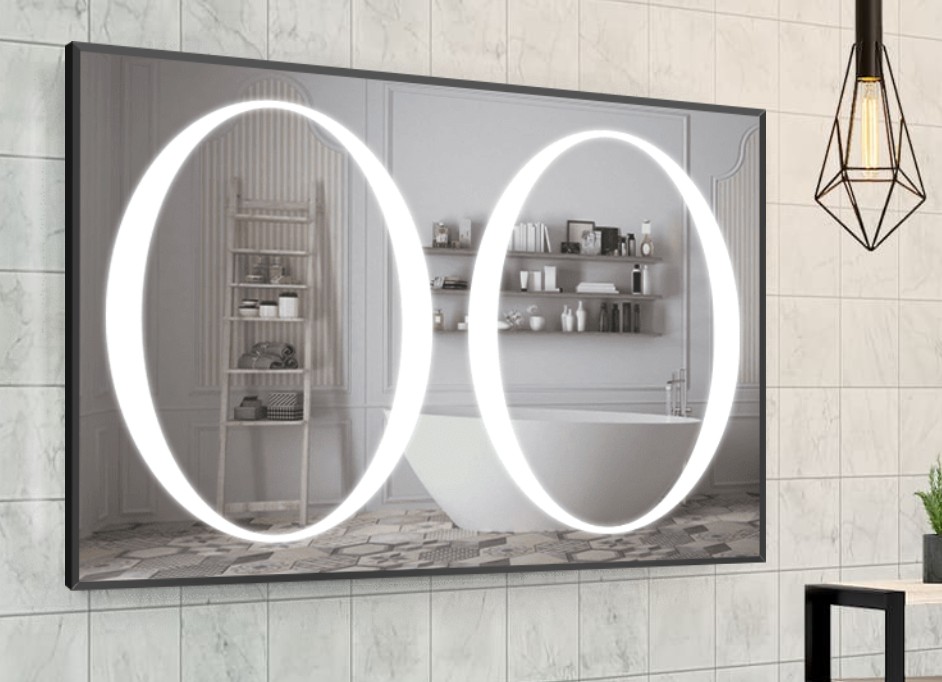 

Зеркало в алюминиевой раме c LED подсветкой Smart Mirror сенсорное Viareggio-R 50 x 40 см Прямоугольное