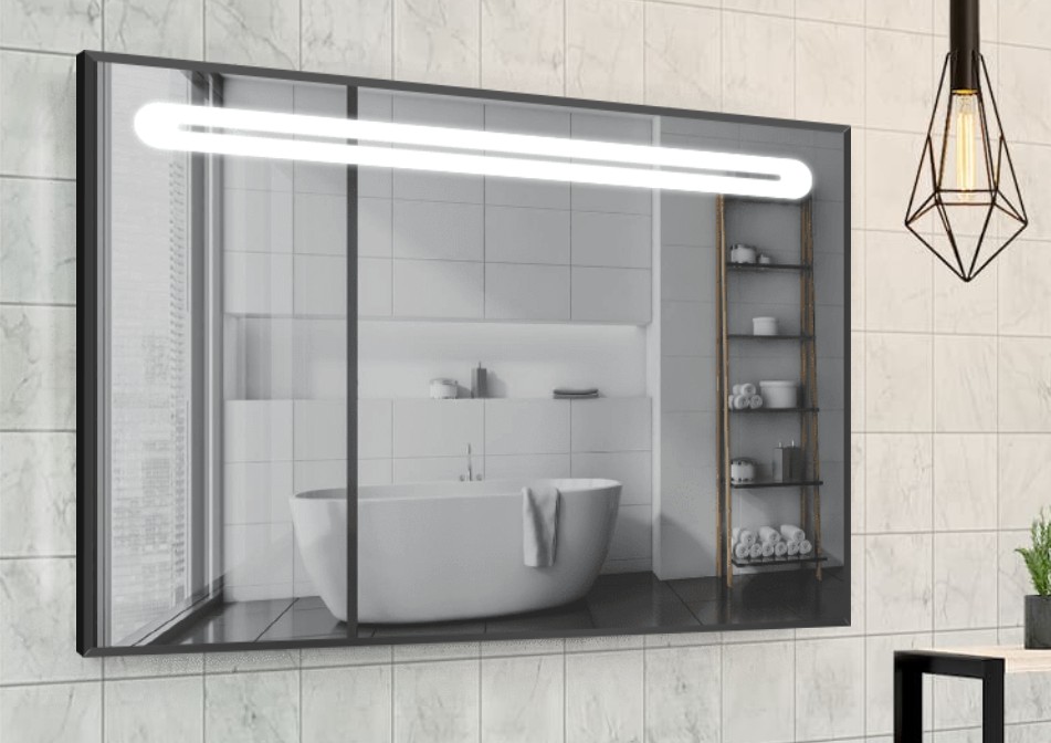 

Зеркало в алюминиевой раме c LED подсветкой Smart Mirror сенсорное Venezia-R 80 x 90 см Прямоугольное