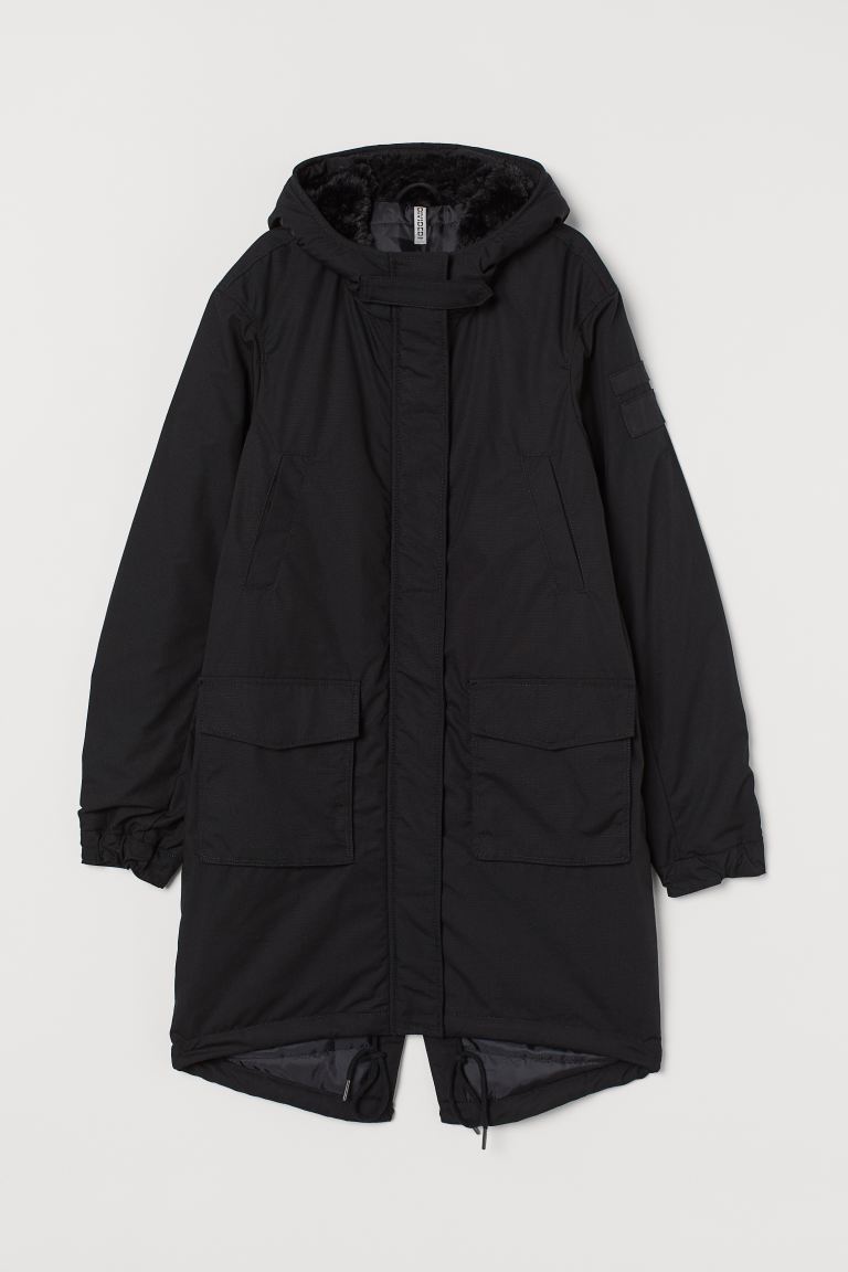 

Утепленная парка H&M  Черный, Утепленная парка H&M 36 Черный