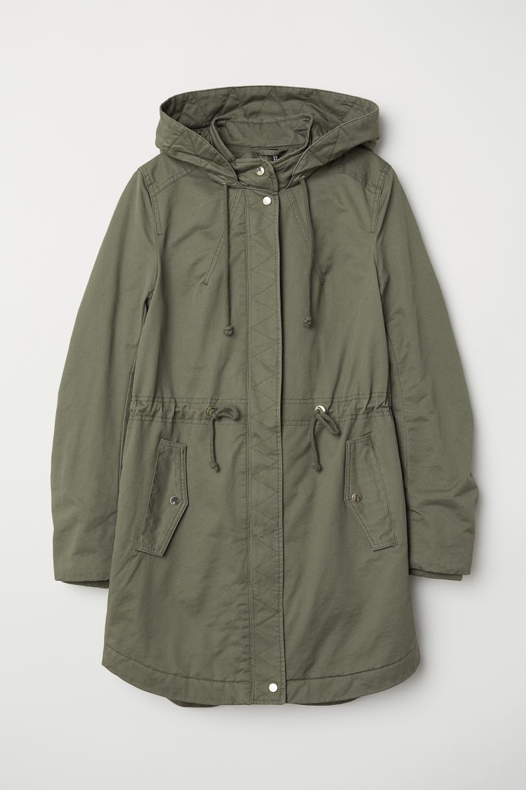 

Утепленная парка H&M  Зеленый хаки, Утепленная парка H&M 40 Зеленый хаки