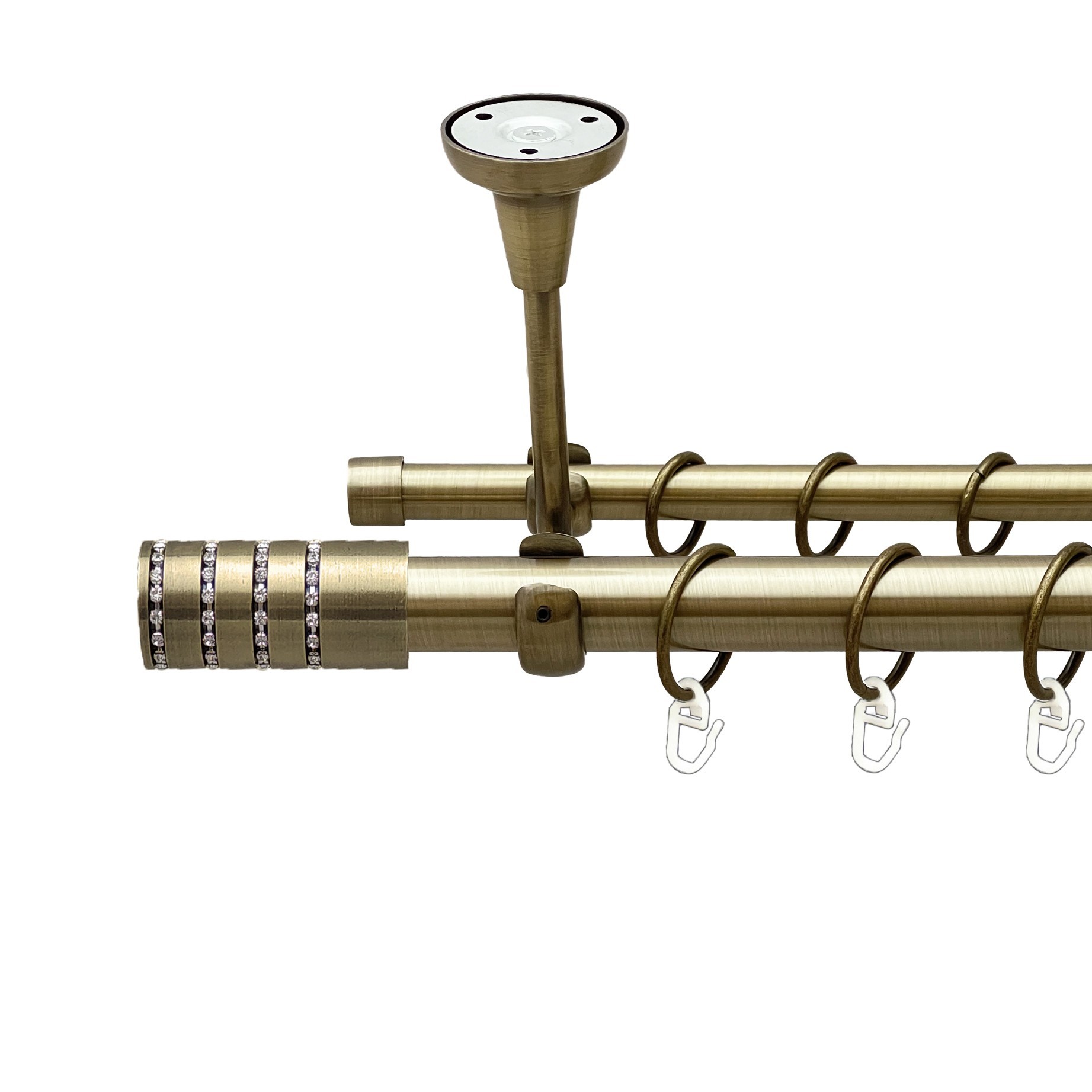 

Карниз Orvit Барамелла металевий дворядний відкритий до стелі гладка труба кільце металеве Антик 25\16 мм 240 см (00-00018476)