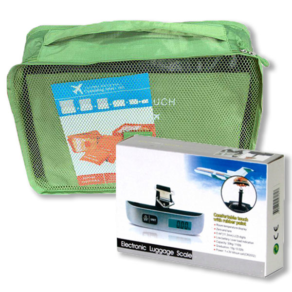 

Набор органайзеров для путешествий 6-в-1 Зеленый + Весы Дорожные 50 кг: