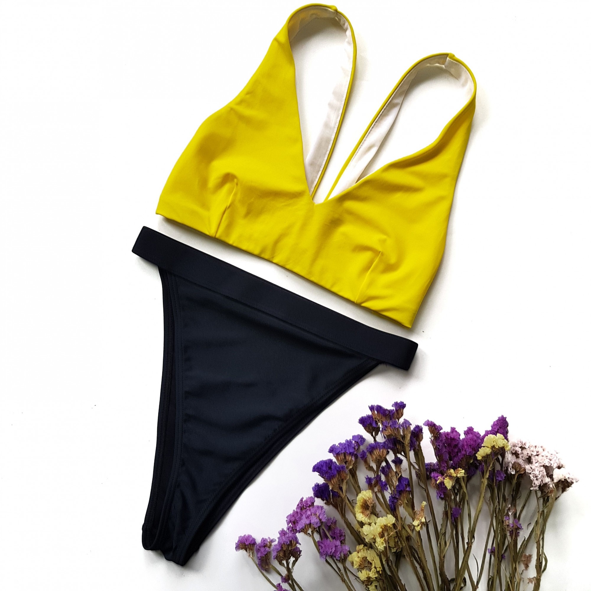 

Купальник раздельный желтый топ и высокие трусики Asos Swim 8072, Купальник раздельный желтый топ и высокие трусики Asos Swim 8072 M (44)