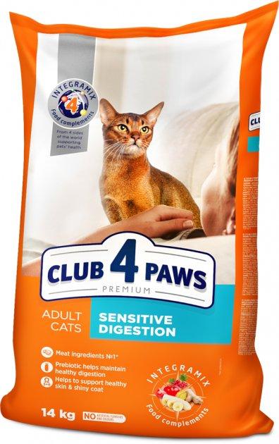 

Сухой корм для кошек с чувствительным пищеварением Club 4 Paws Sensitive (Клуб 4 Лапы) 14 кг