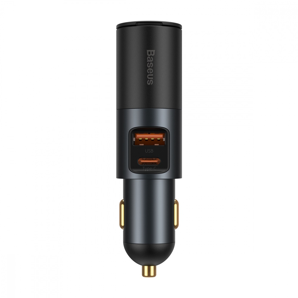 

Автомобильное зарядное устройство Baseus Share Together с прикуривателем USB + Type-C 120W gray