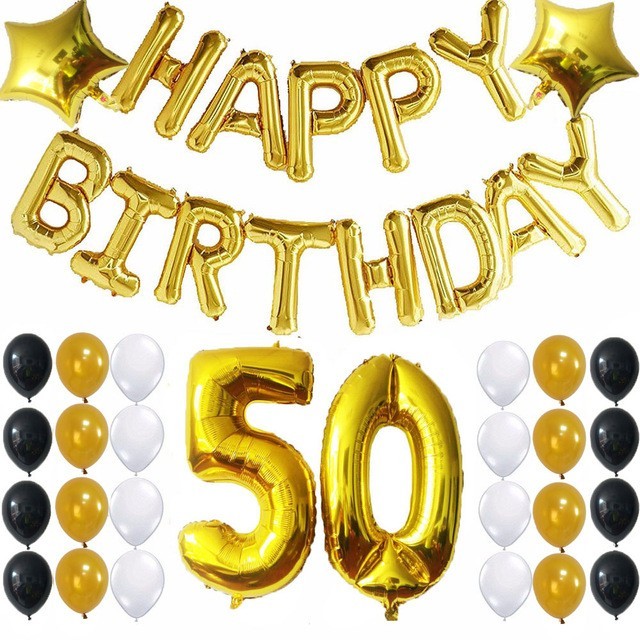 

Набор шаров на день рождения, "HAPPY BIRTHDAY" 06