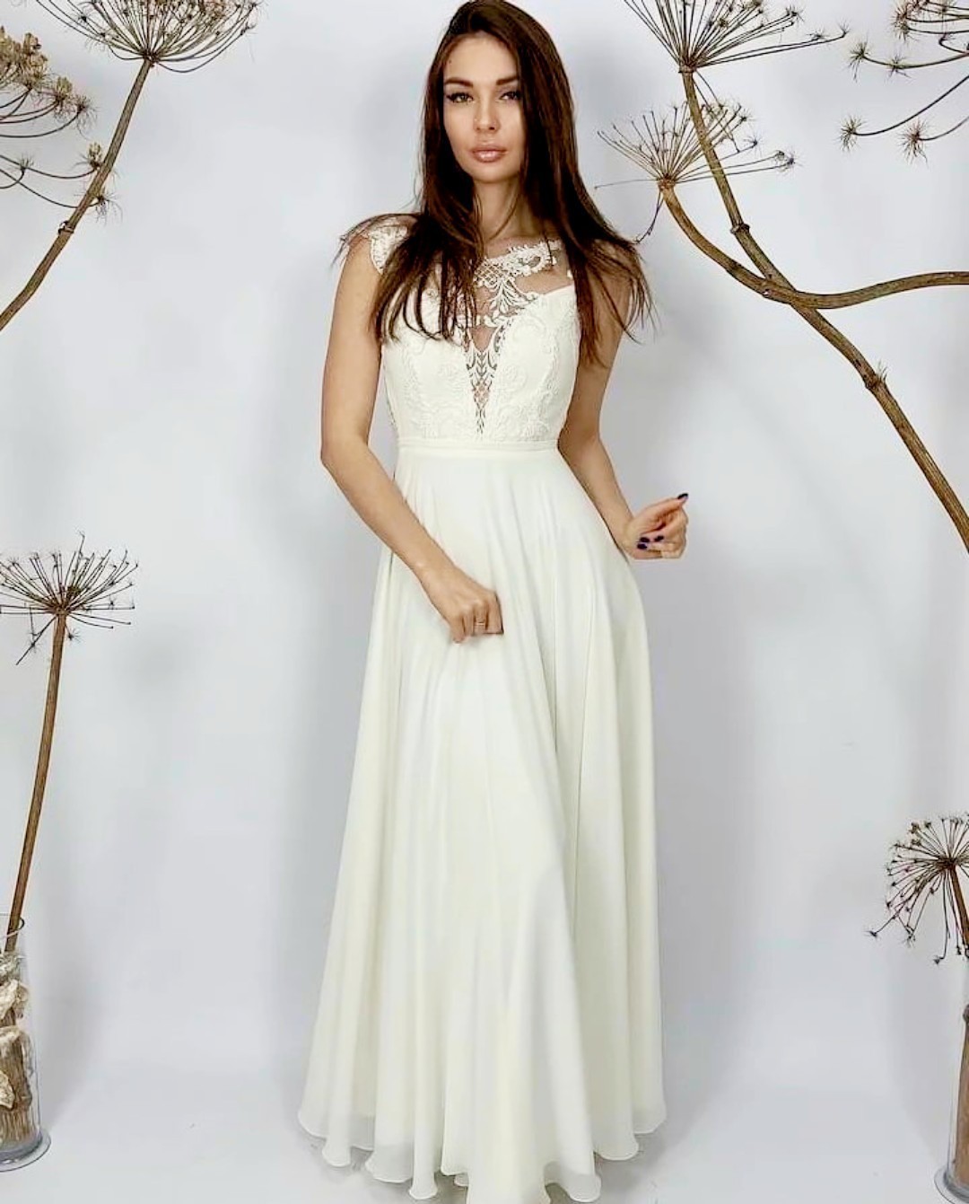 

Свадебное платье ANGEL FASHION DRESS МИЛИЯ 42 молочный