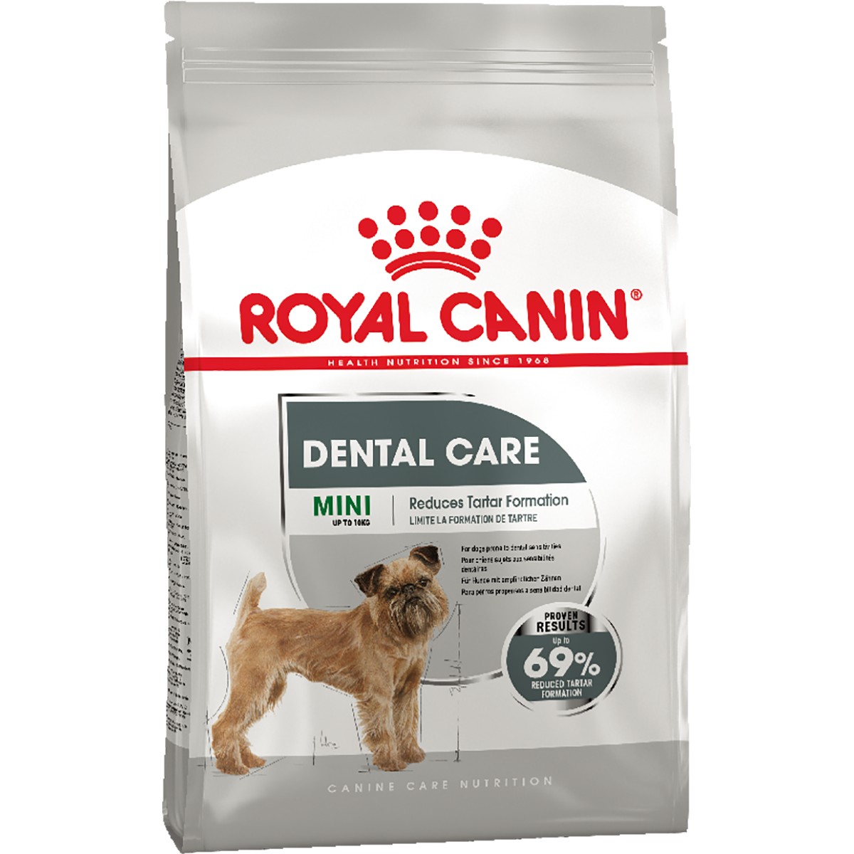 

Royal Canin Dental Care Mini 1 кг Полнорационный сухой корм для собак весом до 10 кг, склонных к образованию зубного налета и камня