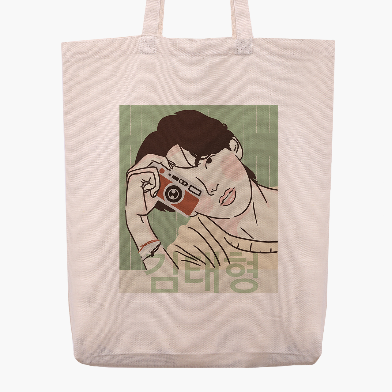 

Эко сумка шоппер Ким Тхэхён БТС (Kim Tae-hyung BTS) (9227-3262) 41x35x8.5 см Бежевый