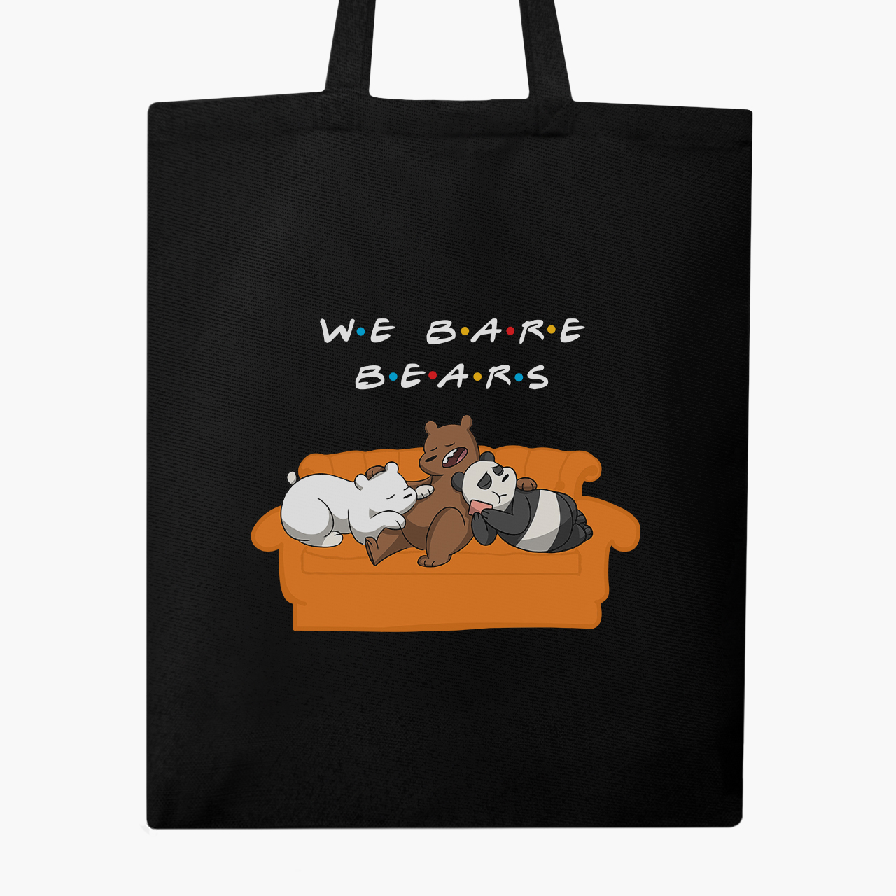 

Эко сумка шоппер Вся правда о медведях (We Bare Bears) (9227-2890) 41x35 см Черный