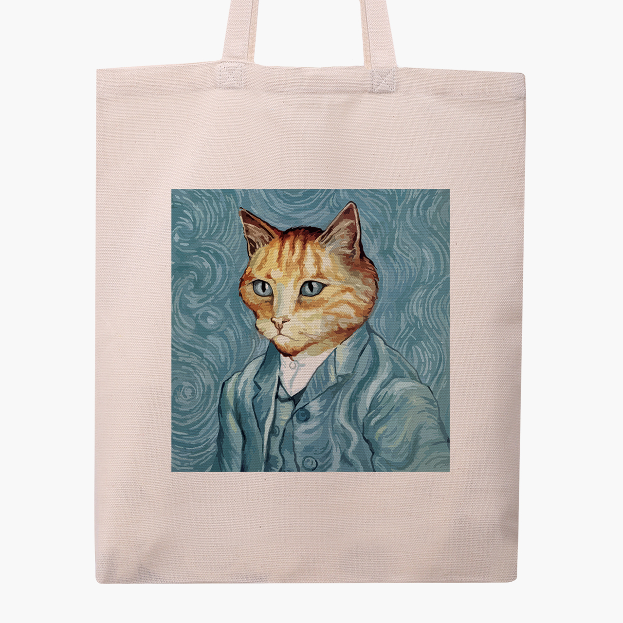 

Эко сумка шоппер Кот Винсент Ван Гог (Vincent van Gogh Cat) (9227-2959) 41x35 см Бежевый