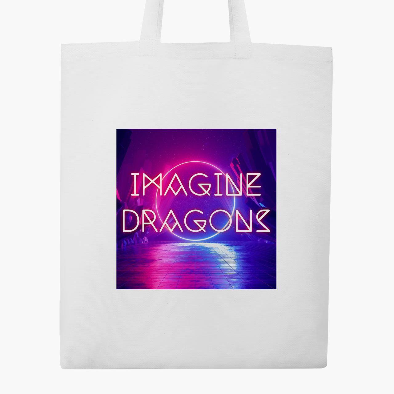 

Эко сумка шоппер Имеджин Драгонс (Imagine Dragons) (9227-2977) 41x35 см Белый
