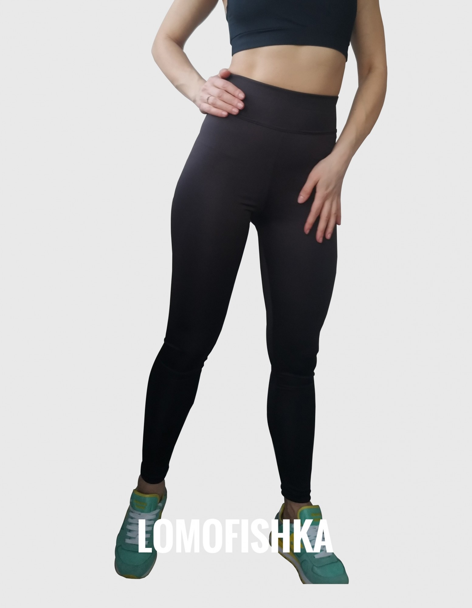 

Женские спортивные леггинсы LOMOFIT-Black 81 58 черные